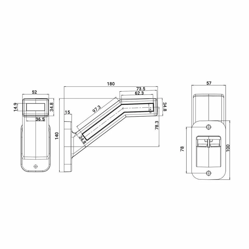 New2X прицеп светодиодный боковой маркер светильник ing контур грузовик Ван s для