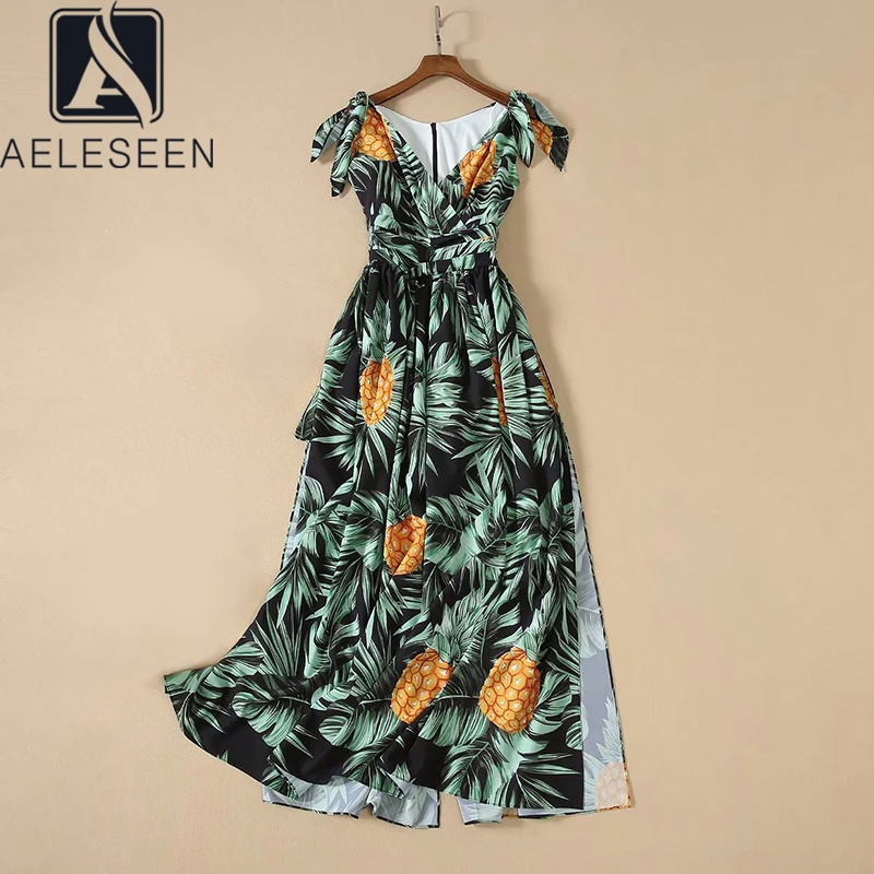 AELESEEN 2020 весенний подиумный пляжный костюм с фруктовым принтом для женщин уличный