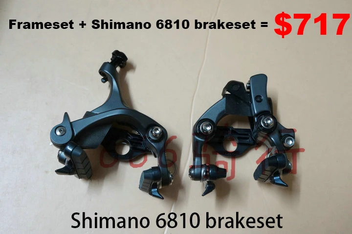 Frame with Brakeset Аэрокарбонат велосипед для триатлона 49/52/54/56 см карбоновая рама TT 1-1/" штоком углеродный велосипедный руль для велосипедной рамы TT095 - Цвет: Frame with Brakeset