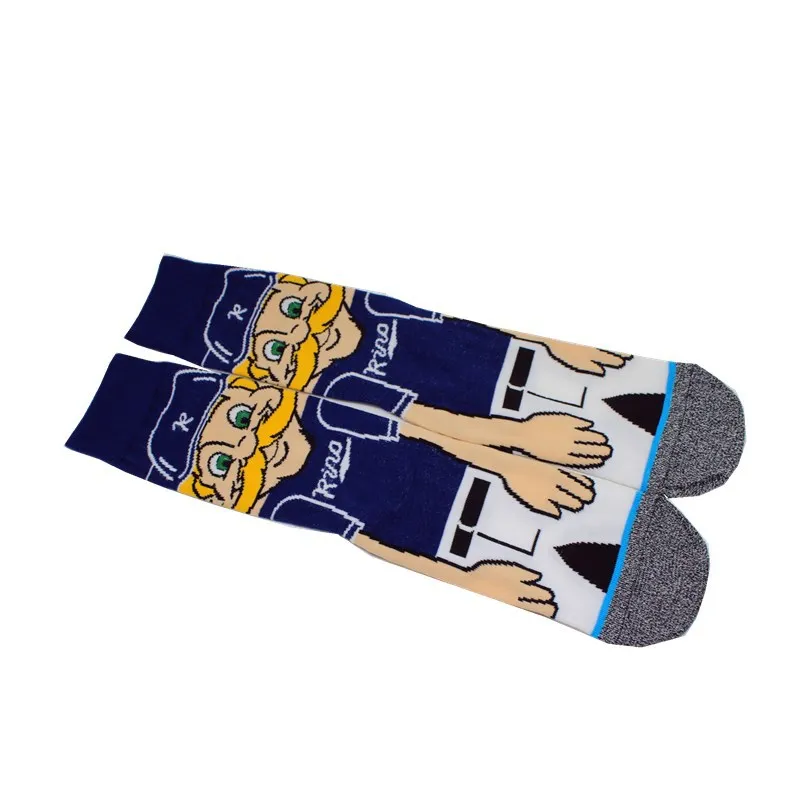 Cartoon pattern print socks cute fun men cotton lovers sock soft comfort breathable autumn winter sporting casual anime harajuku