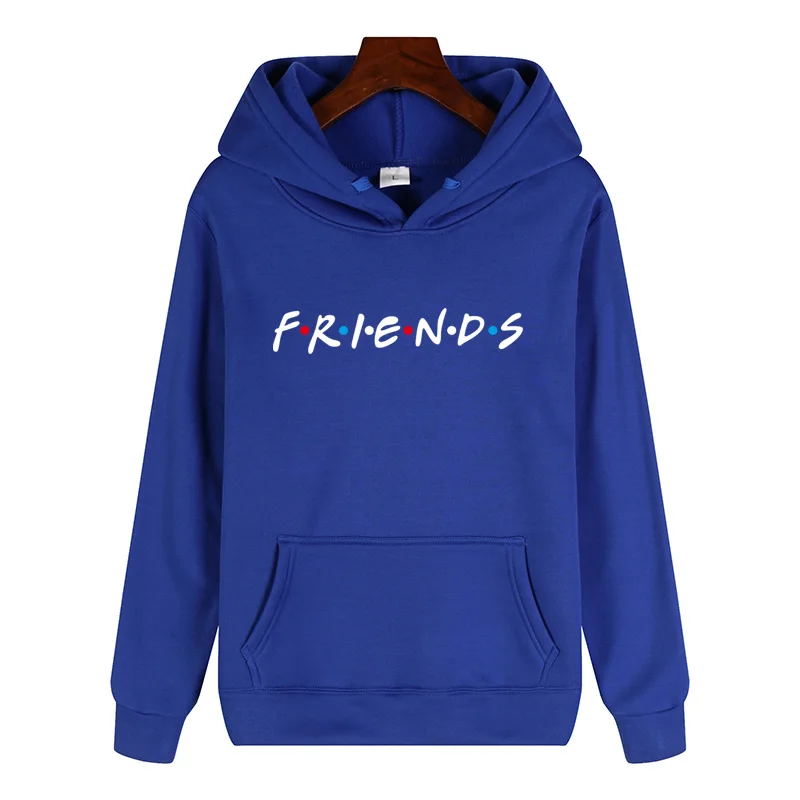 

SUPZXU Men/Women hoodies FRIENDS Harajuku Letters Pocket Warm Thicken Pullovers Hip Hop Loose Solid Female fitness Sweatshirts