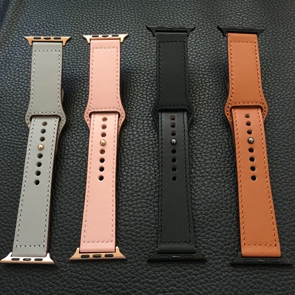 Лучший из натуральной кожи петлевой для наручных часов iwatch, 44 мм 40 мм, версия 3, 2, 1 браслет аксессуары ремешок для apple watch группа 4, 42 мм, 38 мм, ремешок для часов