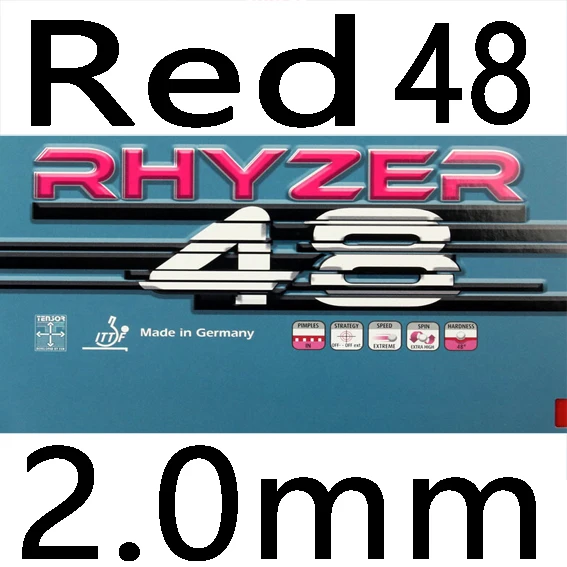 48 Red 2.0mm Joola RHYZER 43/48 резиновая губка для настольного тенниса для пинг-понга Tenis De Mesa - Цвет: 48 Red 2.0mm