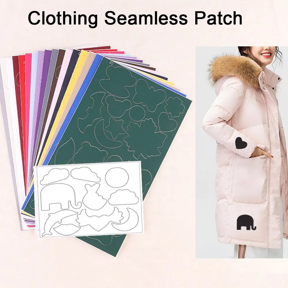 

Free Cut Self Adhesive Washable No trace Clothes Sticker Nylon Patch Appliqued Patches