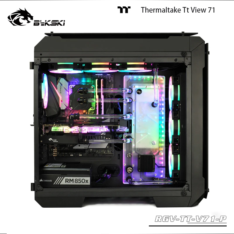 Акриловая доска BYKSKI для раствора водных каналов ThermalTake/Tt V71 блока ЦП GPU/3PIN RGB/вместо