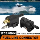 Соединитель Топливопровода для подвесного двигателя подходит для шланга 14 дюйма для универсального гнезда топливопровода Yamaha, топливопровода двигателя 6 мм, штекер, гнездо