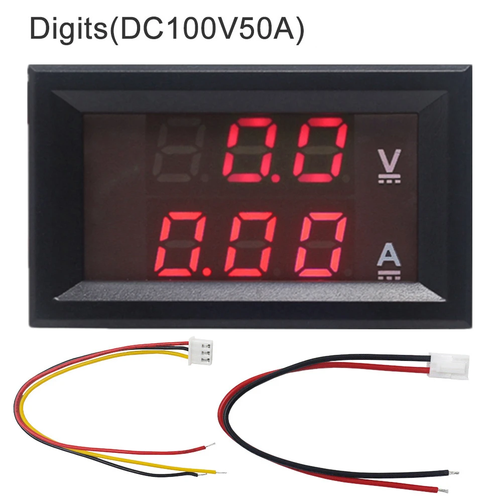 Mini Digital Voltmeter Ammeter DC 100V 10A 50A 100A Amp Volt Current Meter Tester with 0.28 Digits Dual LED Display image 6