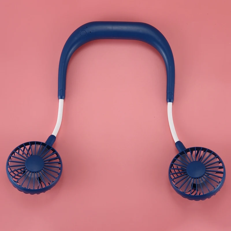

2 Pcs Small Personal Fan Battery Operated ,Portable Fan Rechargeable with Mini USB, Wearable Hanging Necklace Fan