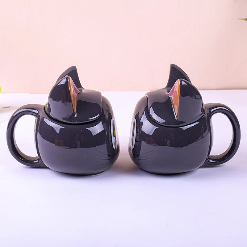 Кофейная чашка в японском стиле с милым котом керамическая кофейная крышкой 2020