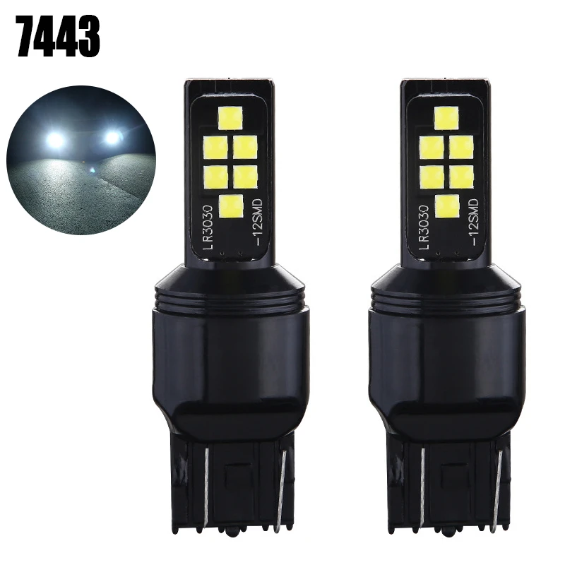 7443 T20 W21W 2 шт. 1156 P21W BA15S 1157 P21/5 Вт BAY15D T20 7440 W21/5 Вт 7443 BAU15S чип авто тормоз светильник лампа светодиодный автомобильный резервный светильник - Испускаемый цвет: 7443 T20 W21W