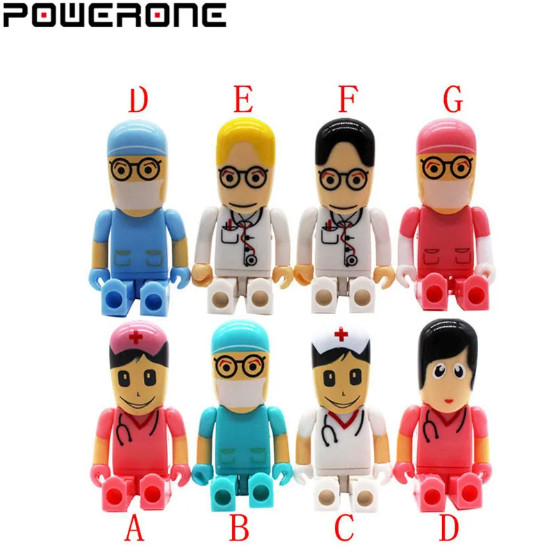 POWERONE Doctor nurse usb flash drive medical pendrive 4GB 8GB 16GB 32GB 64GB memory stick USB 2.0 thumb pen | Компьютеры и офис