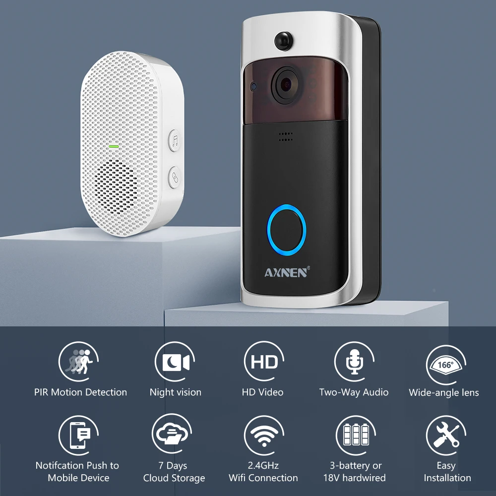 Умный дверной звонок V5 IP-видеодомофон Wi-Fi уличная камера для телефона ИК