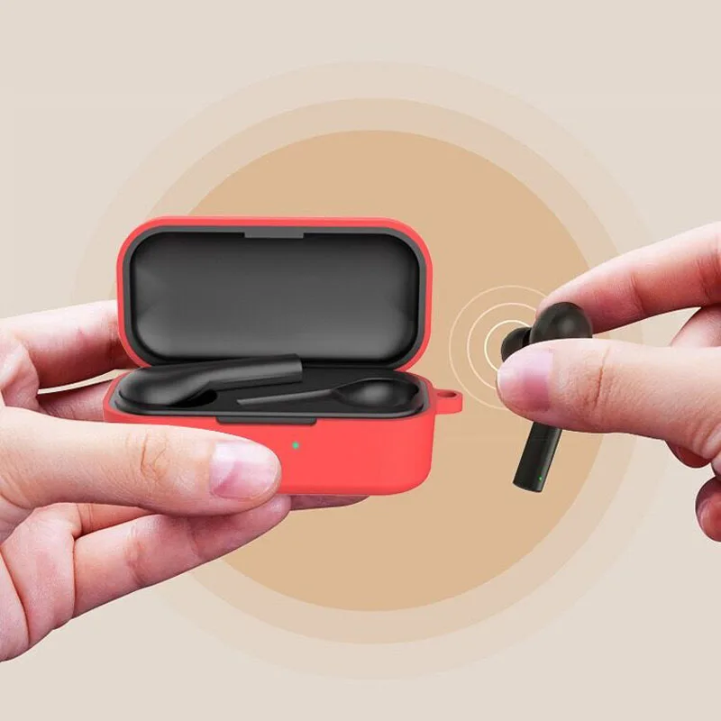 Cute Silicone Case for QCY T5 T5s Protective Wireless Bluetooth Earphone Portable Headset Cover with Anti Lost Buckle | Электроника