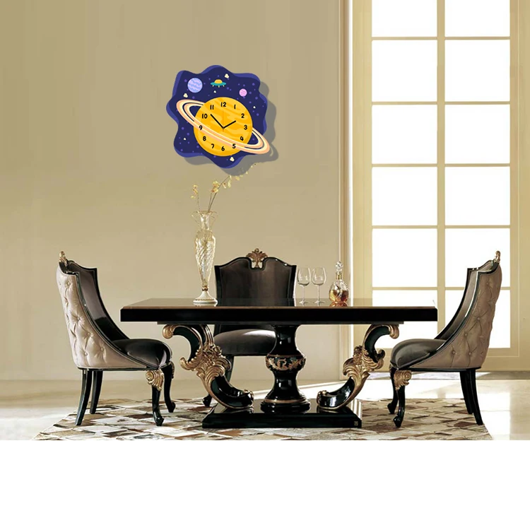 

Large Wall Clock Wood Cartoon Creative Decorative Children's Room Boy Room Hanging Tables Home Silent Duvar Saatleri Decor SC408