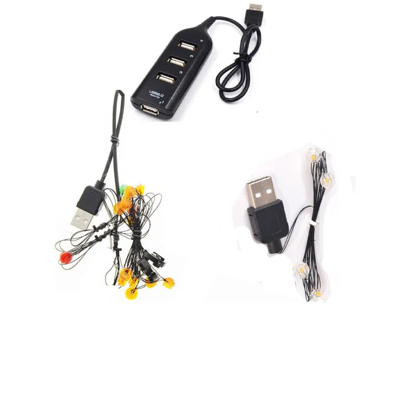Набор USB со светодиодный Ной подсветкой для конструктора LEGO Technic Mobile Crane MK II модель