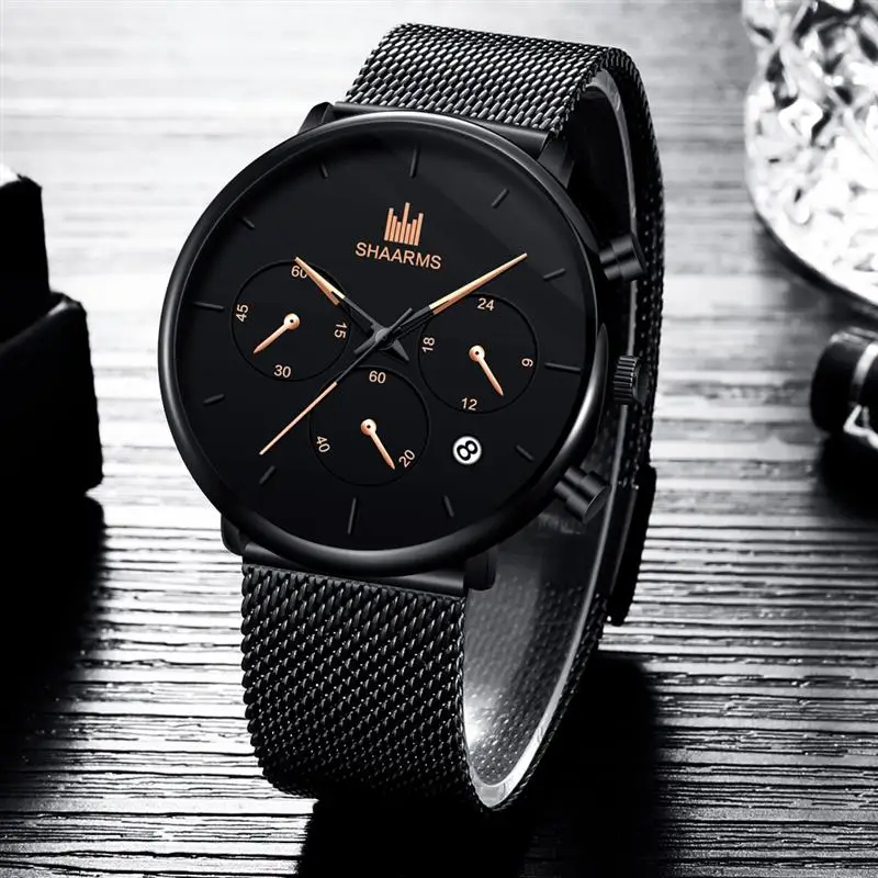 2019 Mens Watches Stainless Steel Luxury Military Sport Watch Relogio Masculino Quartz Wristwatches Calendar Clock Reloj Hombre | Наручные