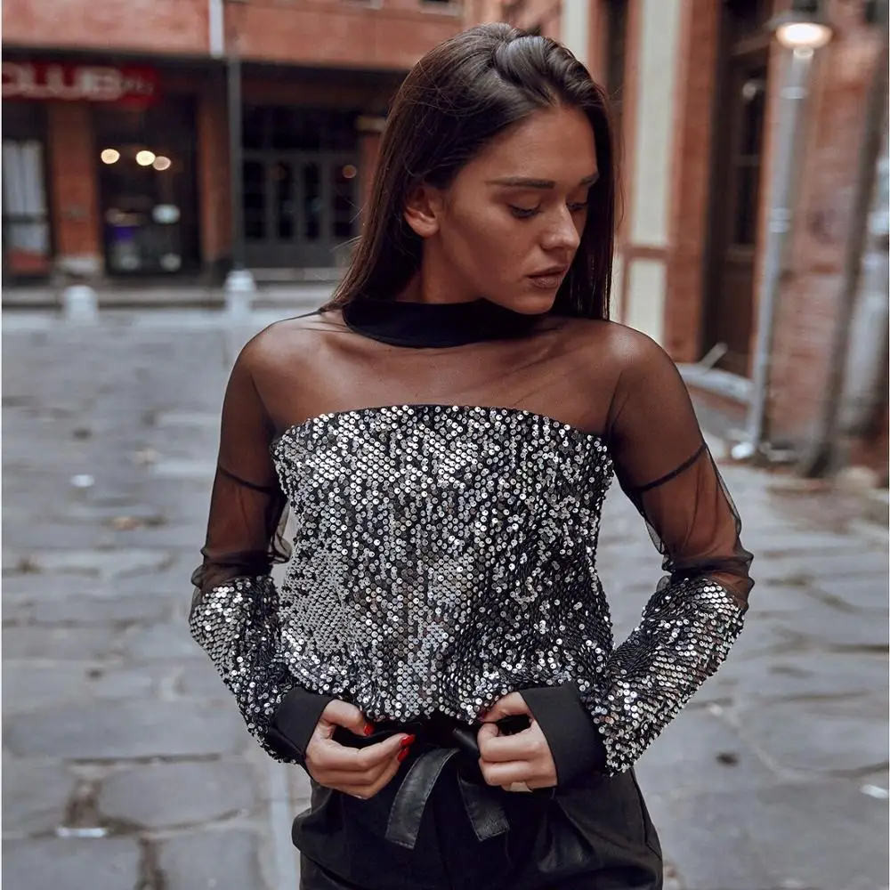 2019 Весна Новые модные женские туфли на высоком каблуке с длинным рукавом