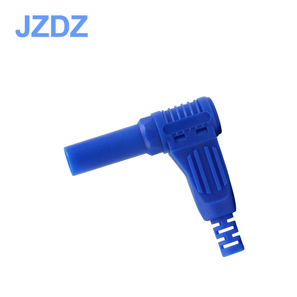 JZDZ J.10039 10 шт. красный/черный 4 мм Мужской правый угол изоляции провода припоя типа
