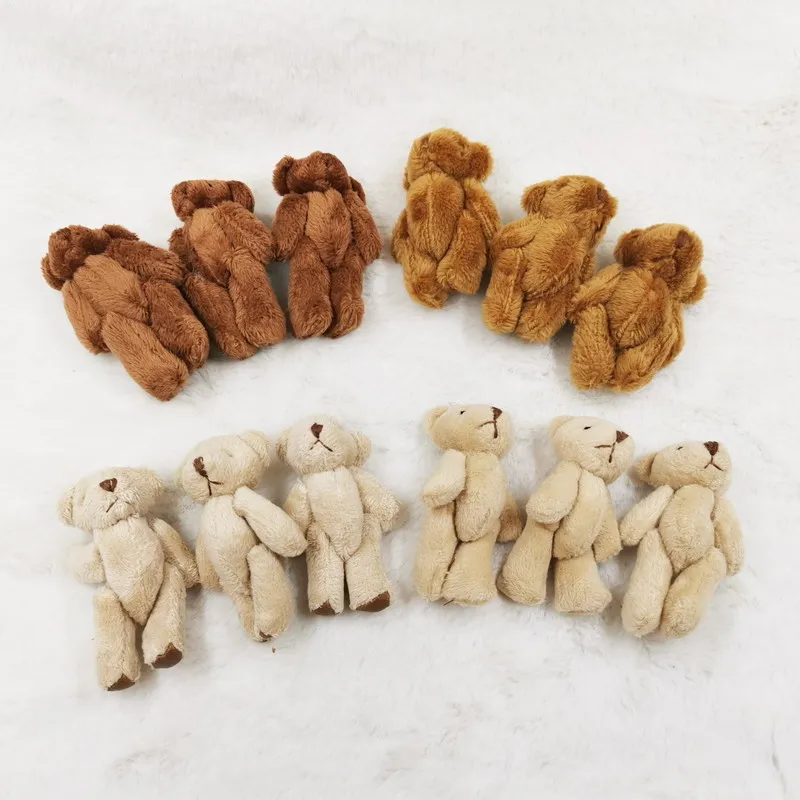 20 шт. 6 см Пушистый медведь с кожаным носком мягкие плюшевые игрушки животные