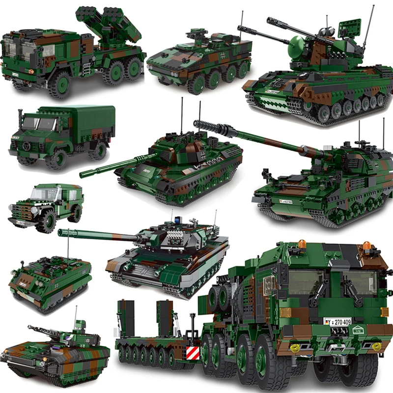 

Xingbao, Германия, Военная серия, HX-8, трактор элефант, PZH2000, пушка, Леопардовый танк, Lars-2, ракетная установка, строительные блоки