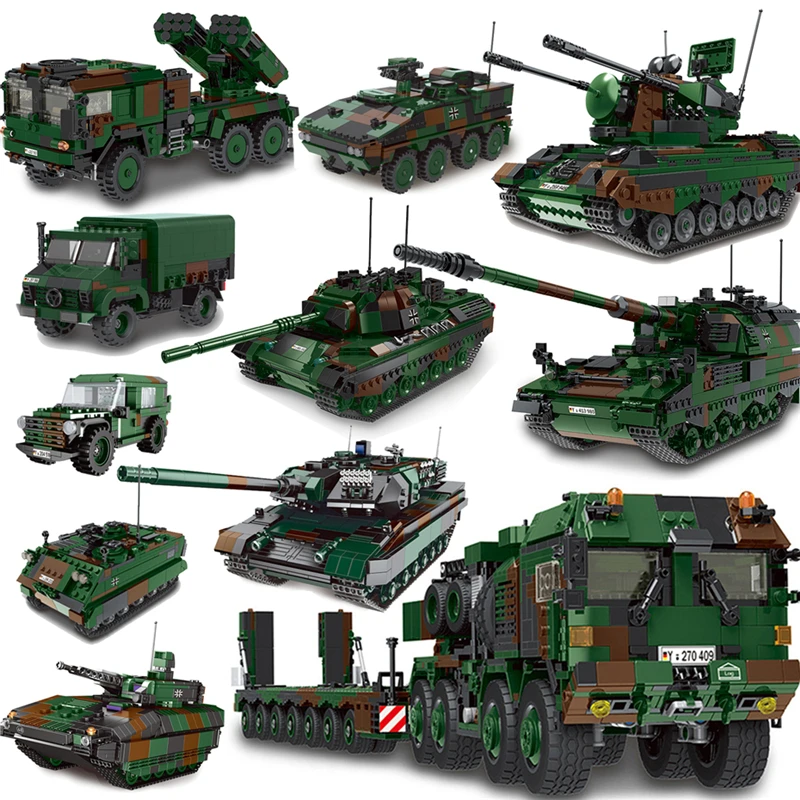 Xingbao Германия Военная серия HX 8 элефант трактор PZH2000 Cannon майка с леопардовым