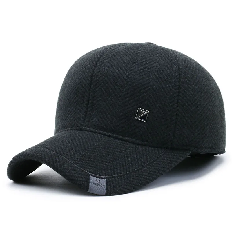 

Men's Hats Wnter Woolen Baseball Cap Warm Caps Middle-aged And Old People Autumn And Winter Father Grandpa Old Man Hats
