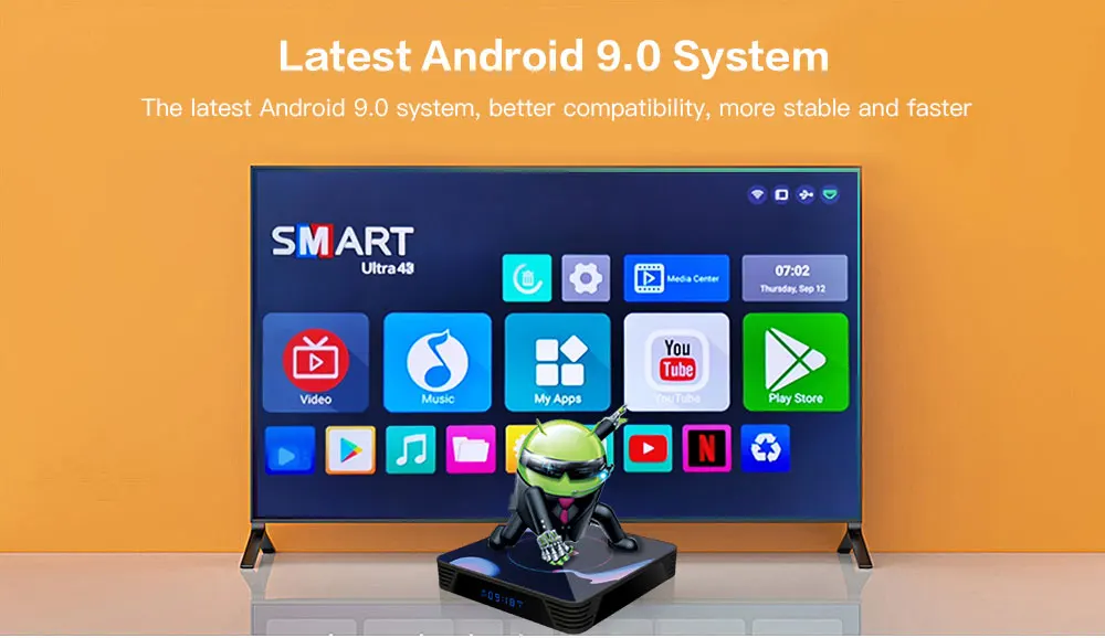 LEMADO LET 1 Android tv Box RK3318 Четырехъядерный 4G 64G HDMI 2,0 USB 3,0 Поддержка 2,4G& 5G Wifi 4K Netflix YouTube tv Box Android 9,0