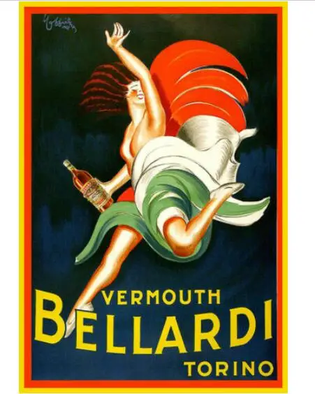 Vermouth Bellardi Декор Паб Бар напиток Художественная печать Шелковый плакат домашний