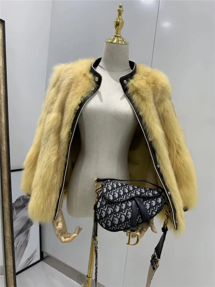 Abrigos mujer invierno шуба из натурального Лисьего меха женская зимняя короткая Повседневная мотоциклетная Лоскутная куртка из натуральной кожи Верхняя одежда
