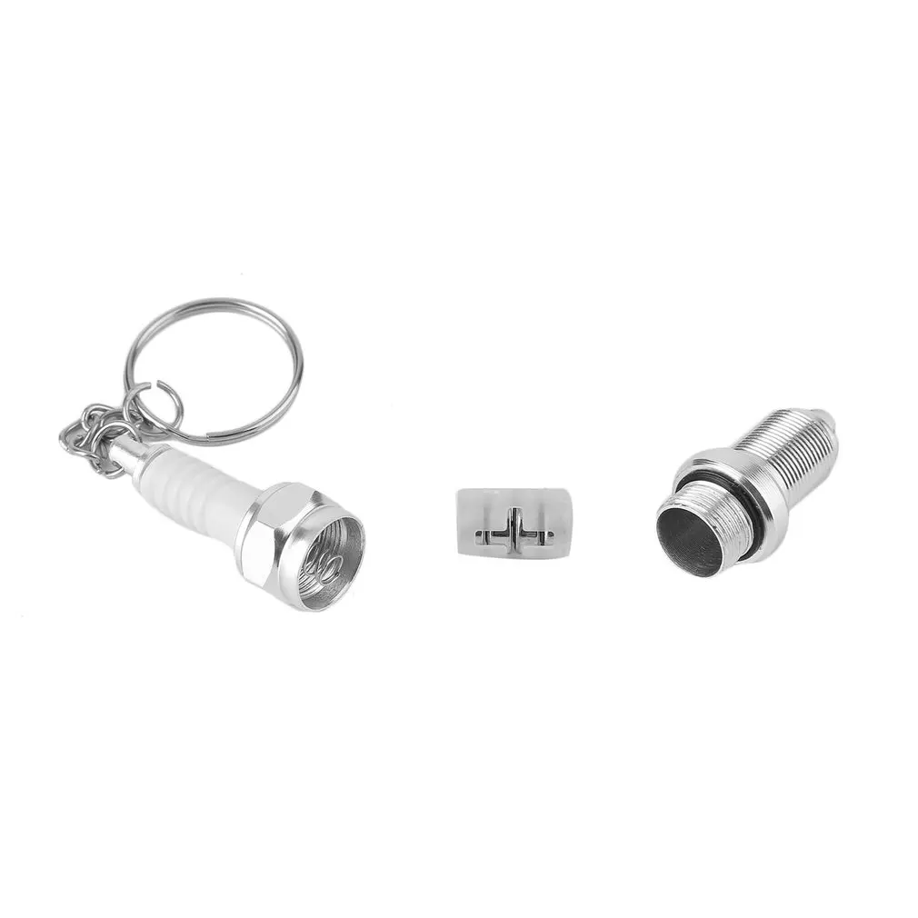 1PC LED Flashlight Keychain Outdoor Car Auto Parts Key Chain Spark Plug Shaped Outside Tuning Keyring Keyfob Accessories | Автомобили и