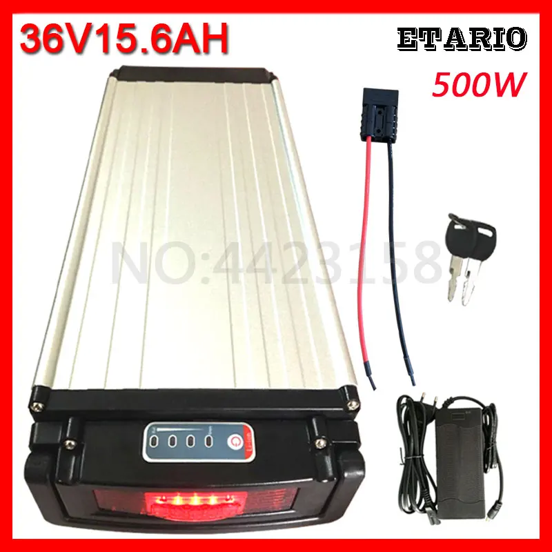 Литиевая батарея 36V 15Ah для электрического велосипеда 500W 1000W + багажная