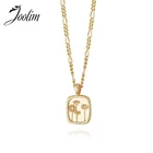 Ювелирные изделия Joolim, модное Стильное ожерелье из нержавеющей стали с золотой отделкой PVD