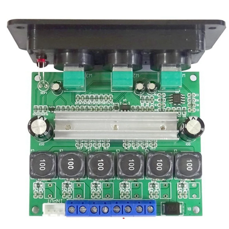 

2Pcs Bluetooth Amplifier Power Audio Board 20Wx2 Stereo Amp Sound Amplifiers AUX U Disk Decoder Treble Bass Adjustment