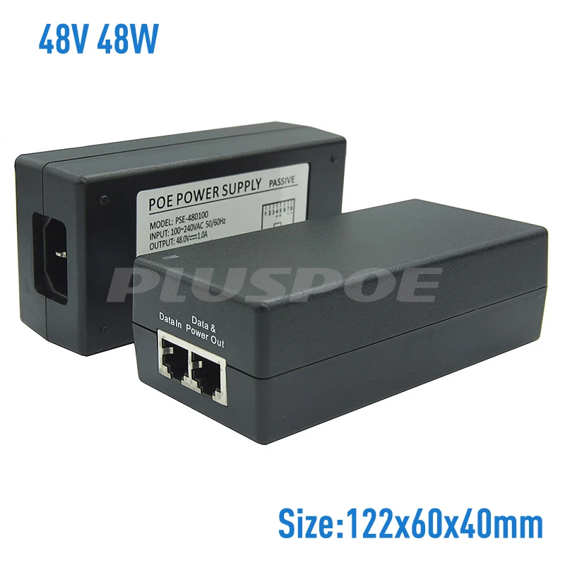 PoE адаптер 48 В 24 Вт 100 Мбит/с 802.3af|poe power adapter|power adapteradapter poe injector |