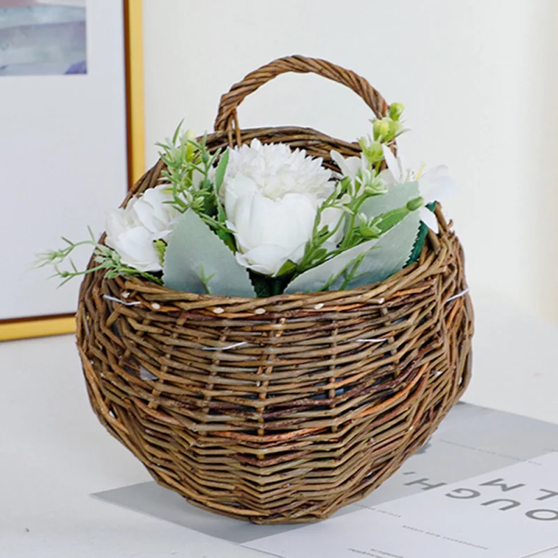 Подвесной цветочный горшок из искусственного ротанга для посадки растений