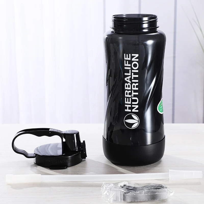 Портативная бутылка для воды Herbalife 1000 мл/1 л/2 л ярких цветов черная мл/2000 мл | Дом и