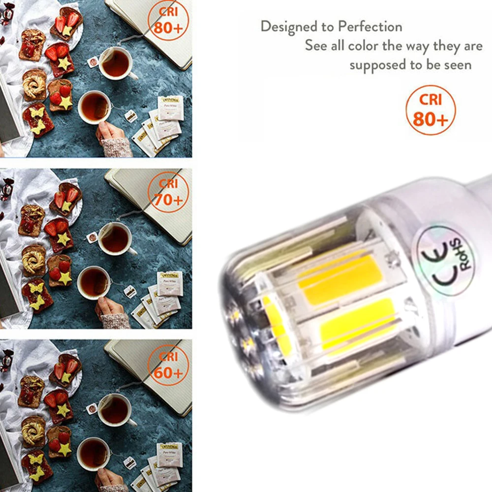 Светодиодная лампочка с монолитным блоком светодиодов лампочка-кукуруза E26 E12 E27