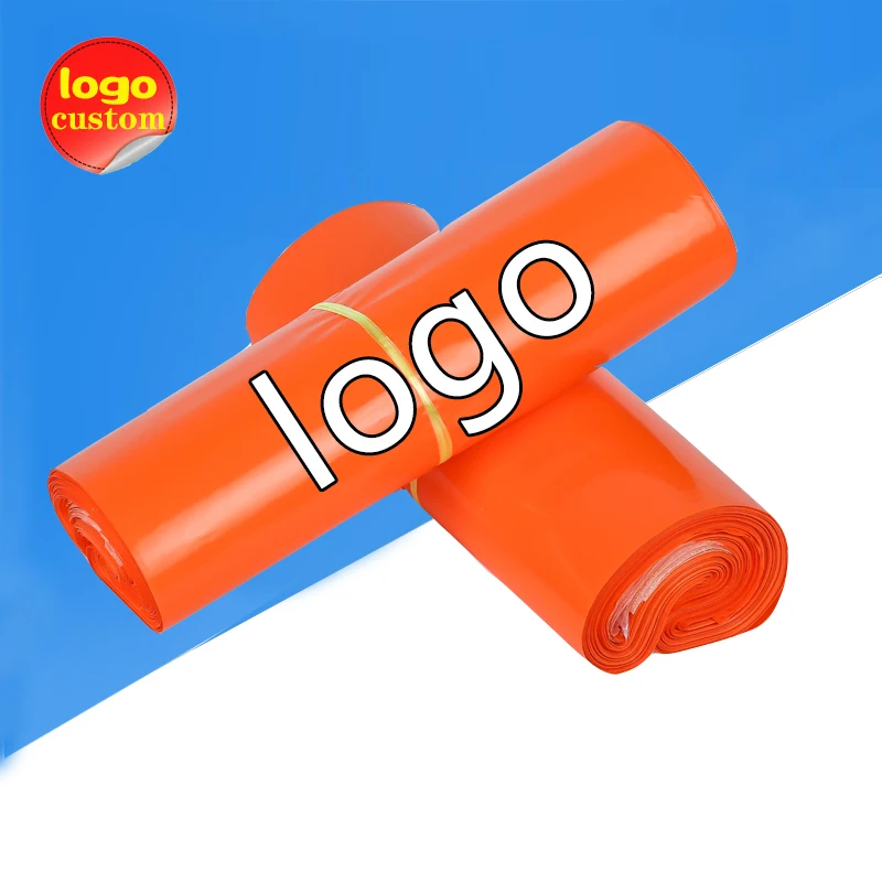 orange Poly Mailer Express Bag Envelope Plastic Shipping Self Adhesive Delivery Packaging Gift Clothing Bag Post Custom Logo