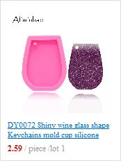 DY0260 Блестящий 1,5 дюймовый круглый брелок для ключей, силиконовые формы, сделай сам, эпоксидная Силиконовая смола, крафтовые формы, чтобы перейти на поп-розетки
