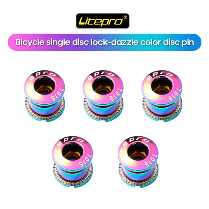 

Litepro 1PCS Aluminum Alloy 7075 CNC Bike Chainring Bolts Single/Double Speed Crank Bolt Single Plate Nail Tooth Plate Nail