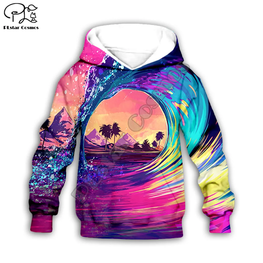 

PLstar Cosmos Blue Sea Waves 3D Printed 2021 New Fashion Hoodie Kids Boy/Girl Sweatshirt Zipper Hooded Casual Children Wear W08