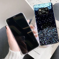 luxury bling glitter phone case for xiaomi poco x3 nfc x 3 soft case full cover for poco x3 pro global version back cover case