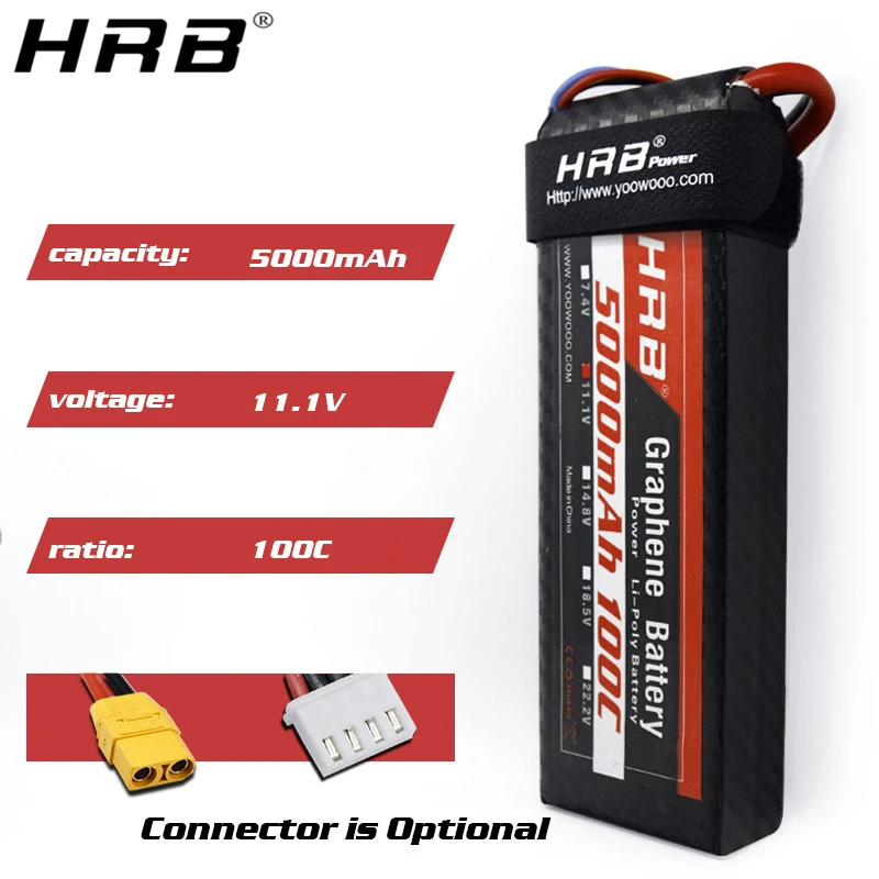 HRB Graphene 3S 11.1V Lipo Battery 5000mah 100C XT90 XT60 Deans EC5 T XT90-S For TRX 4WD Racing Car Airplane Boat Truck RC Parts | Игрушки и