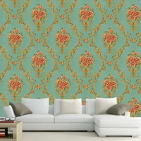 High quality warm Green Peony wallpaper living room bedroom 3D European pastoral flower non-woven wall papers TV back