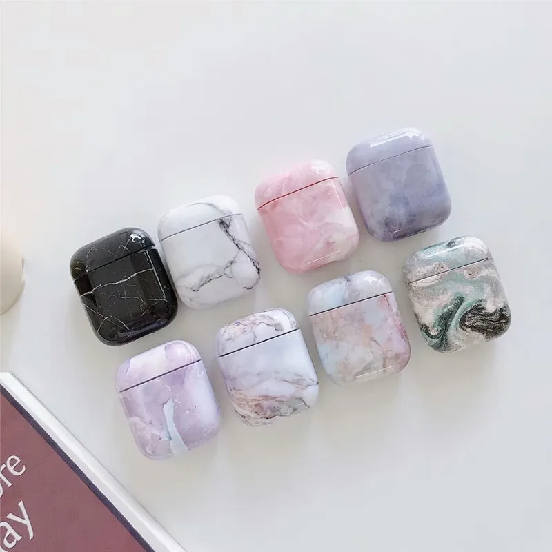 Case For Airpods Cover Marble Cute Apple 2 1 Accessories Headphone Air Pods Coque Earphone | Электроника