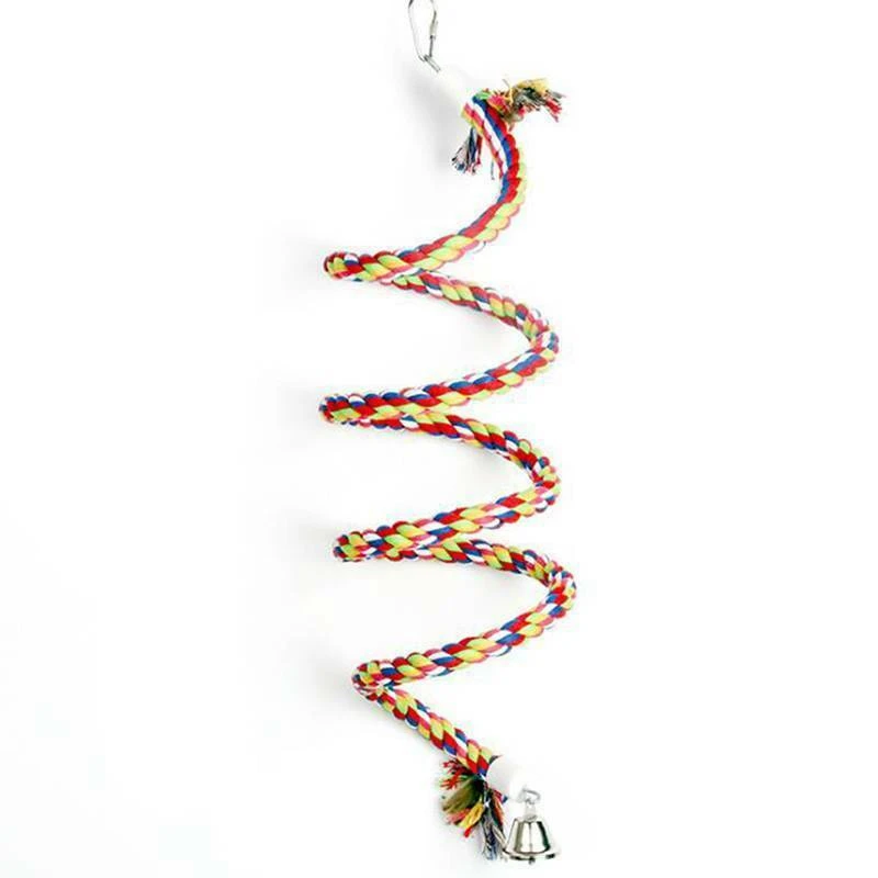 Жевательная игрушка для птиц попугаев большая хлопковая треугольная клетка