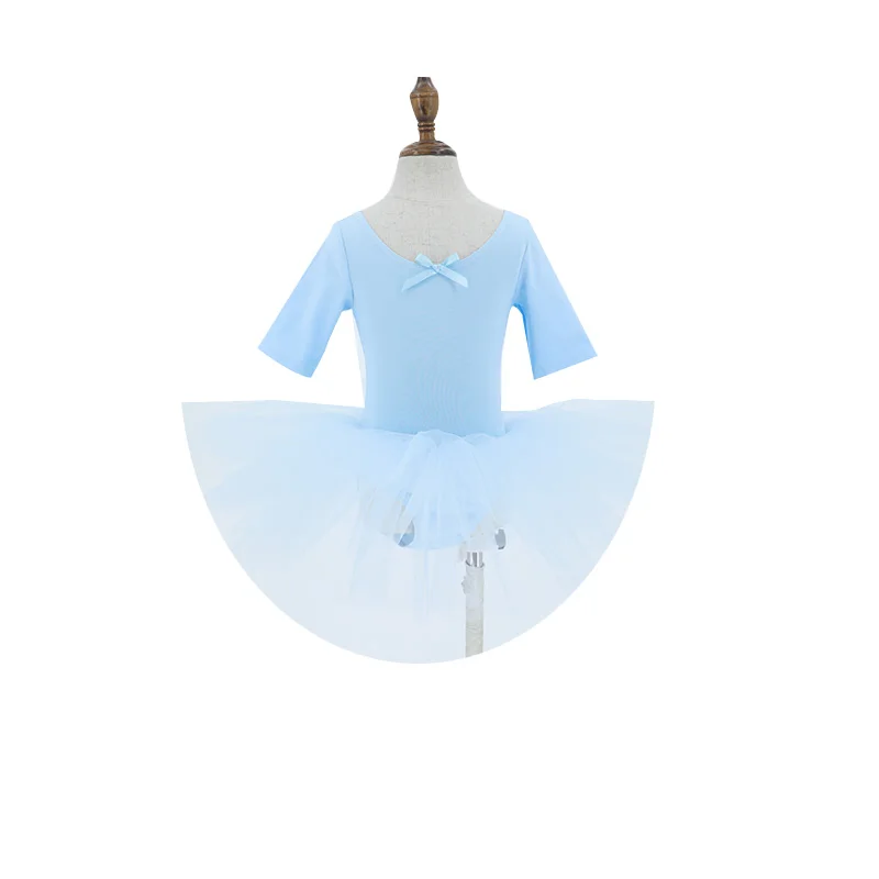 sky blue Балерина для девочек; танцевальное платье для балерины; гимнастический танцевальный Купальник; Костюм Балерины с юбкой-пачкой; детская одежда из хорошего тюля - Цвет: sky blue
