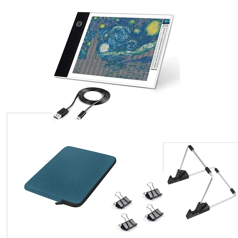 

Diamond painting tool accessories, A4led light box, copy version cushion, diamond painting accessory storage bag, mosaic handbag