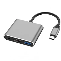 type c to hd adapter 3in1 usb 3 1 multiport converter with 10gbps transmission speed plug and play device