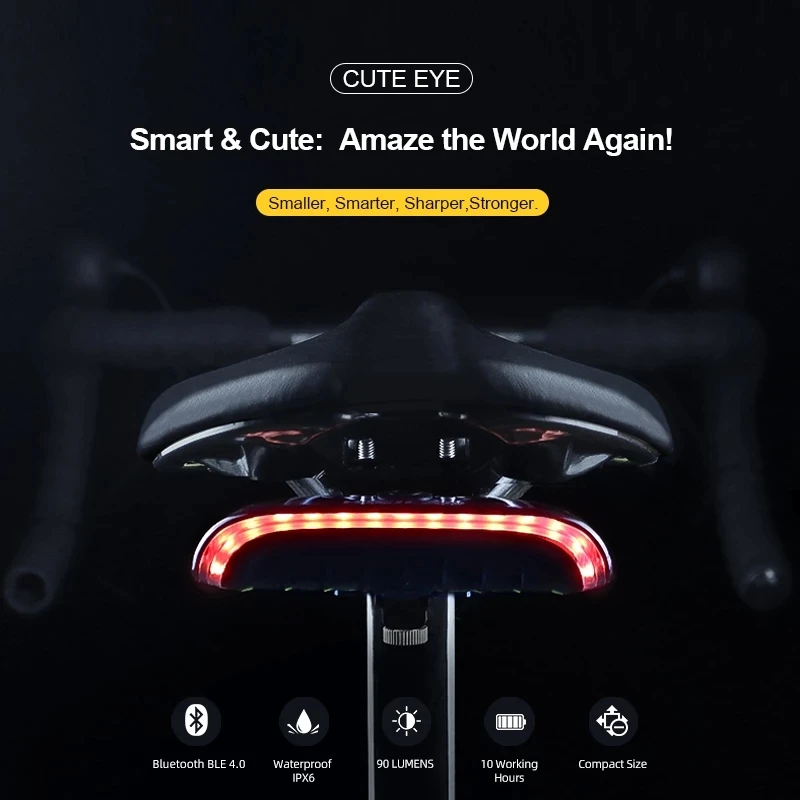 

Meilan 8 Modes Flash Taillight Bike Brake Light Cycling Laser Safety Line Light Rear Turn Bicycle Wireless Remote Control Light